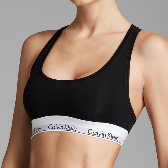 Calvin Klein Modern Cotton Racerback Bralette - Picture 3 of 6